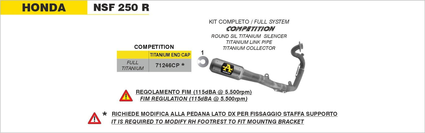 Honda NSF 250 R 2012-2025 Arrow udstødning. Slip-on udstødninger, komplette udstødninger, manifold/forrør. Find det hos Pitboxen.dk