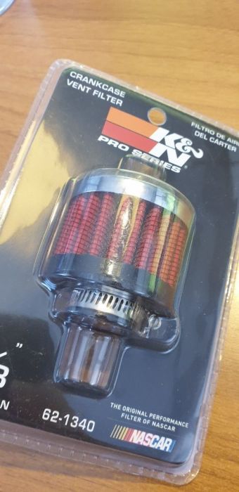 K&N Filter for Krumtapudluftning 5/8" - Pitboxen Performance