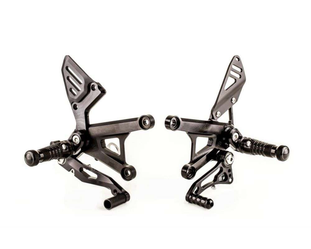 Justerbar rearset til Kawasaki Z900 (17 - 19), sort - Gilles Tooling - Pitboxen Performance