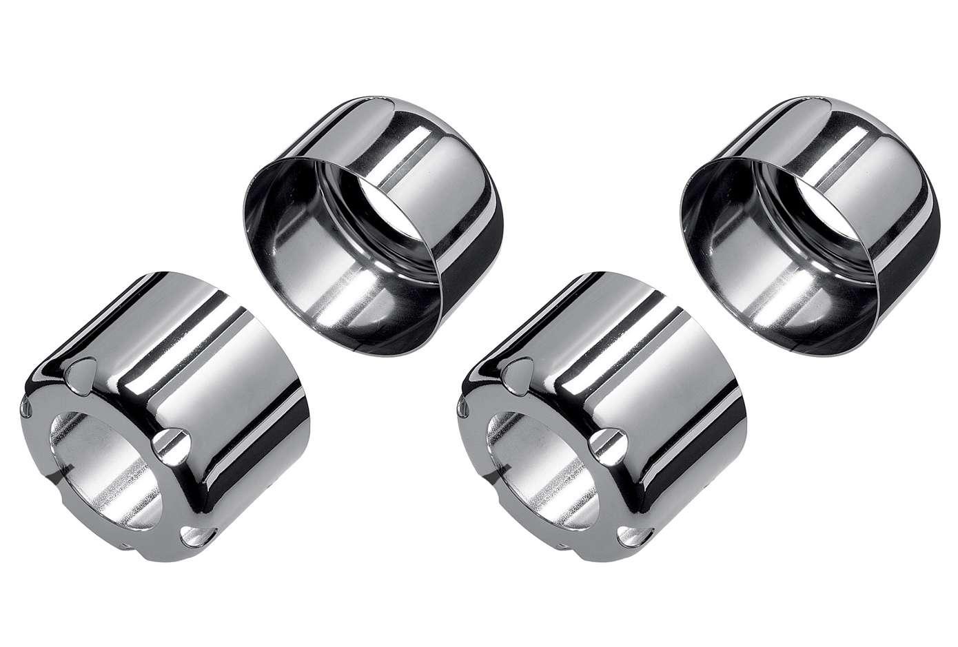 Krom cover for Bitubo WME / WMB støddæmpere, sæt med 4 (top og bund) - Pitboxen Performance