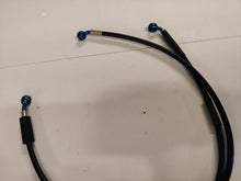 Bremseslanger, stålarmerer til Kawasaki Z750 2010 (uden abs) sorte med blå banjo - Pitboxen Performance