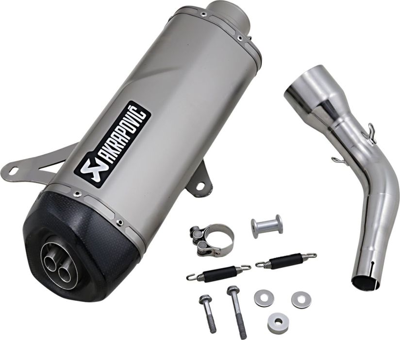 Akrapovic Rustfri Slip on udstødning til Vespa GTS300 / 250 (05 - 20) - Pitboxen.dk