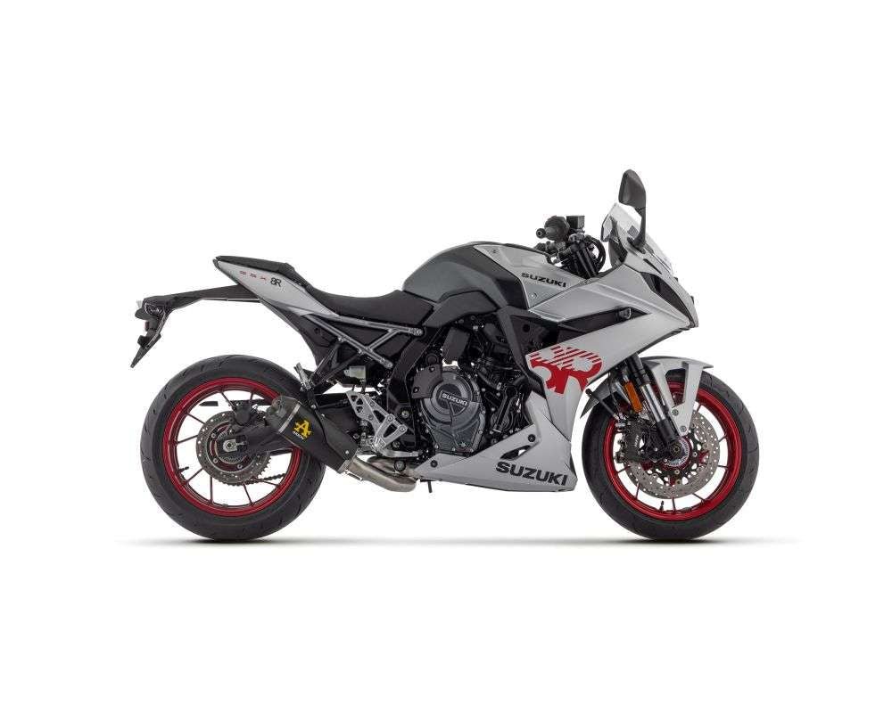 komplet arrow udstødning til Suzuki GSX8R, godkendt med katalysator