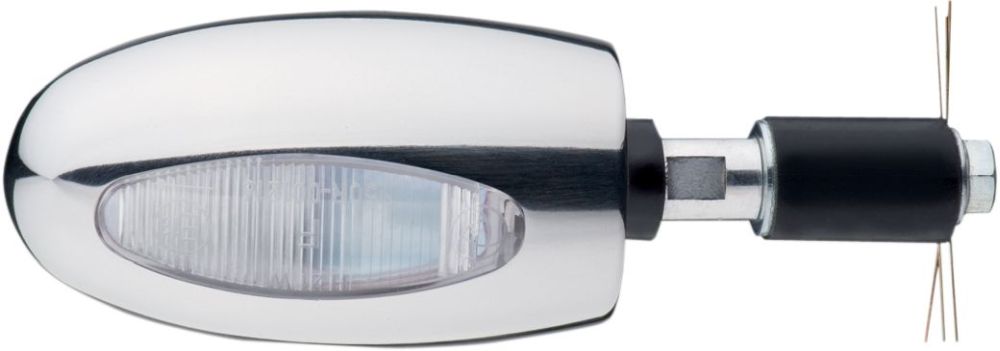BL 1000 WHITE HALOGEN BAR END INDICATOR CLEAR ALU POLISHED - Pitboxen.dk