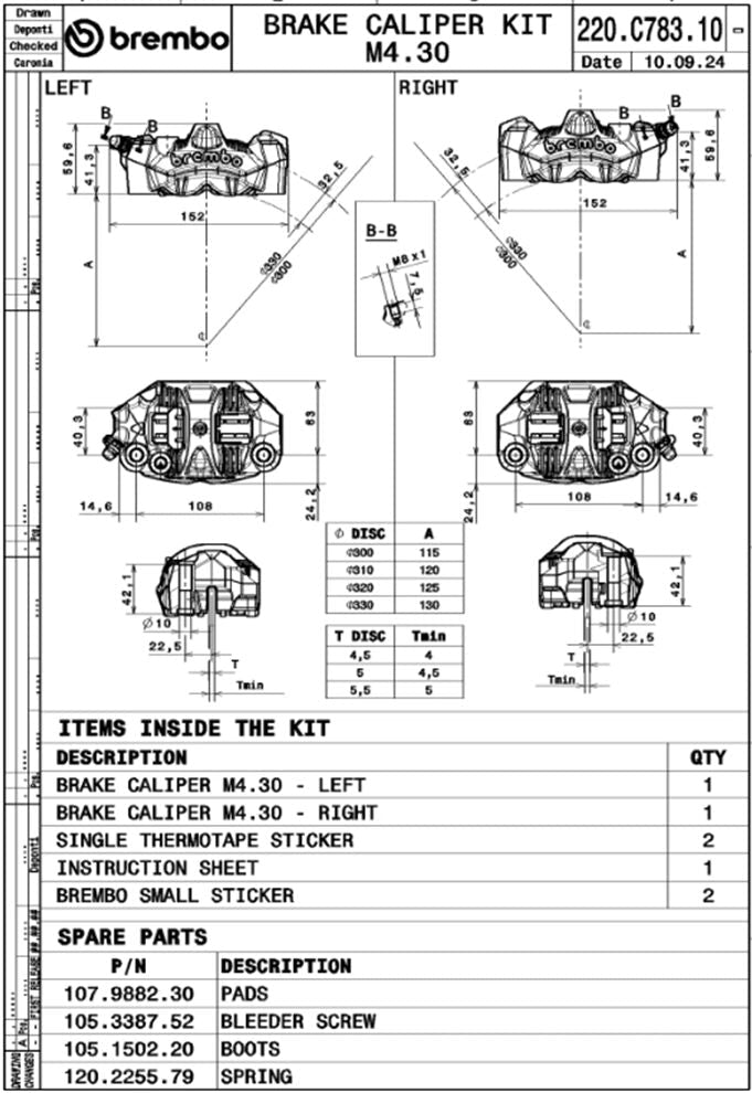 Bremsekaliber – Brembo GP4 - RS 108MM – Sæt - Pitboxen.dk