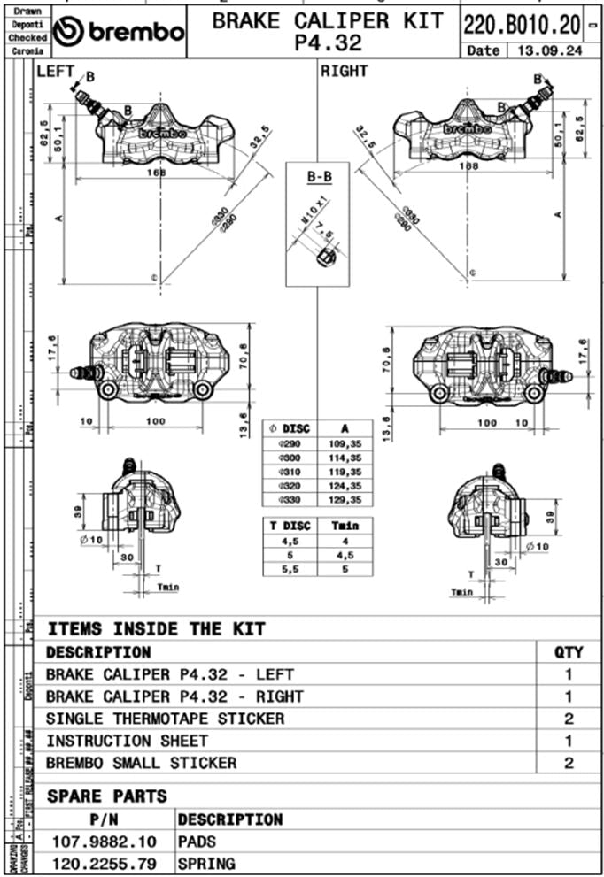 Bremsekaliber – Brembo GP4 - RX 100MM – Sæt - Pitboxen.dk