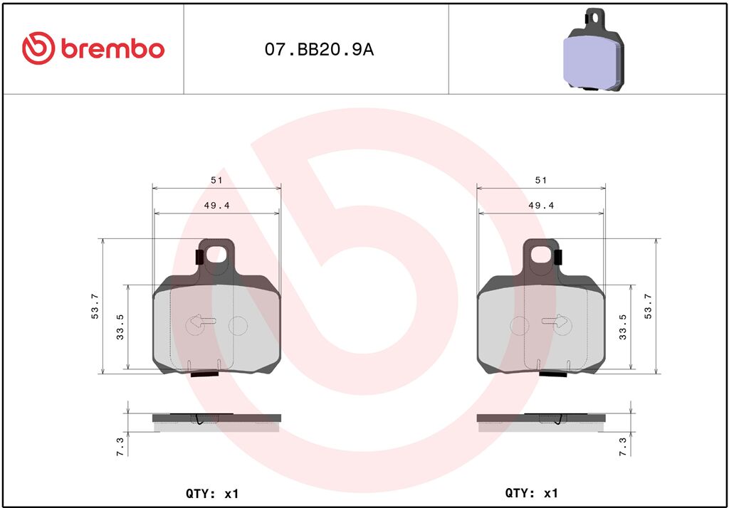 Derbi GPR 50 NUDE 04 - 11 m.fl. bremseklodser, sinter (OEM) - Brembo - Pitboxen.dk