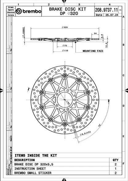 Ducati 749 03-07 m.fl. bremseskiver (sæt) - Brembo 208973711