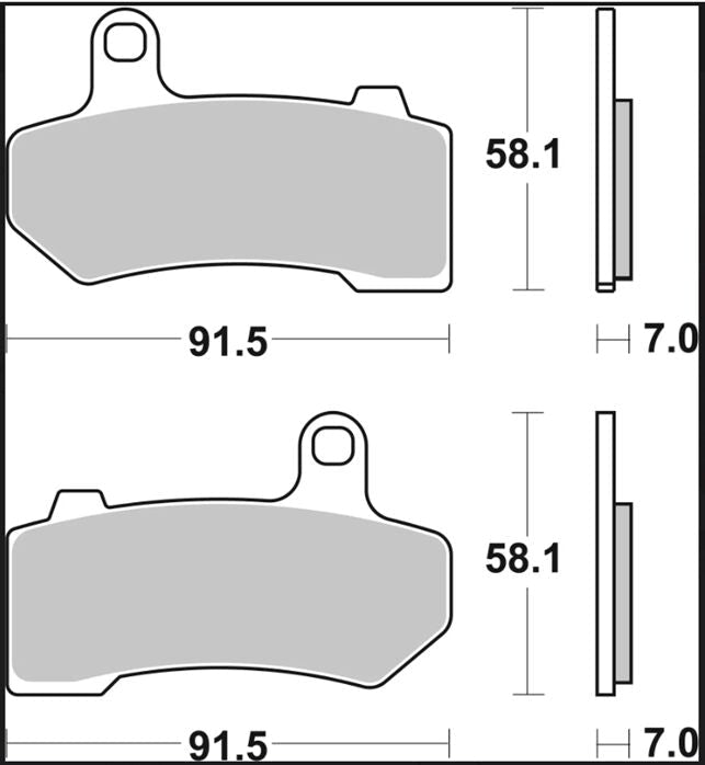 Harley Davidson Street Glide 08-16 m.fl. bremseklodser, sinter SA - Brembo