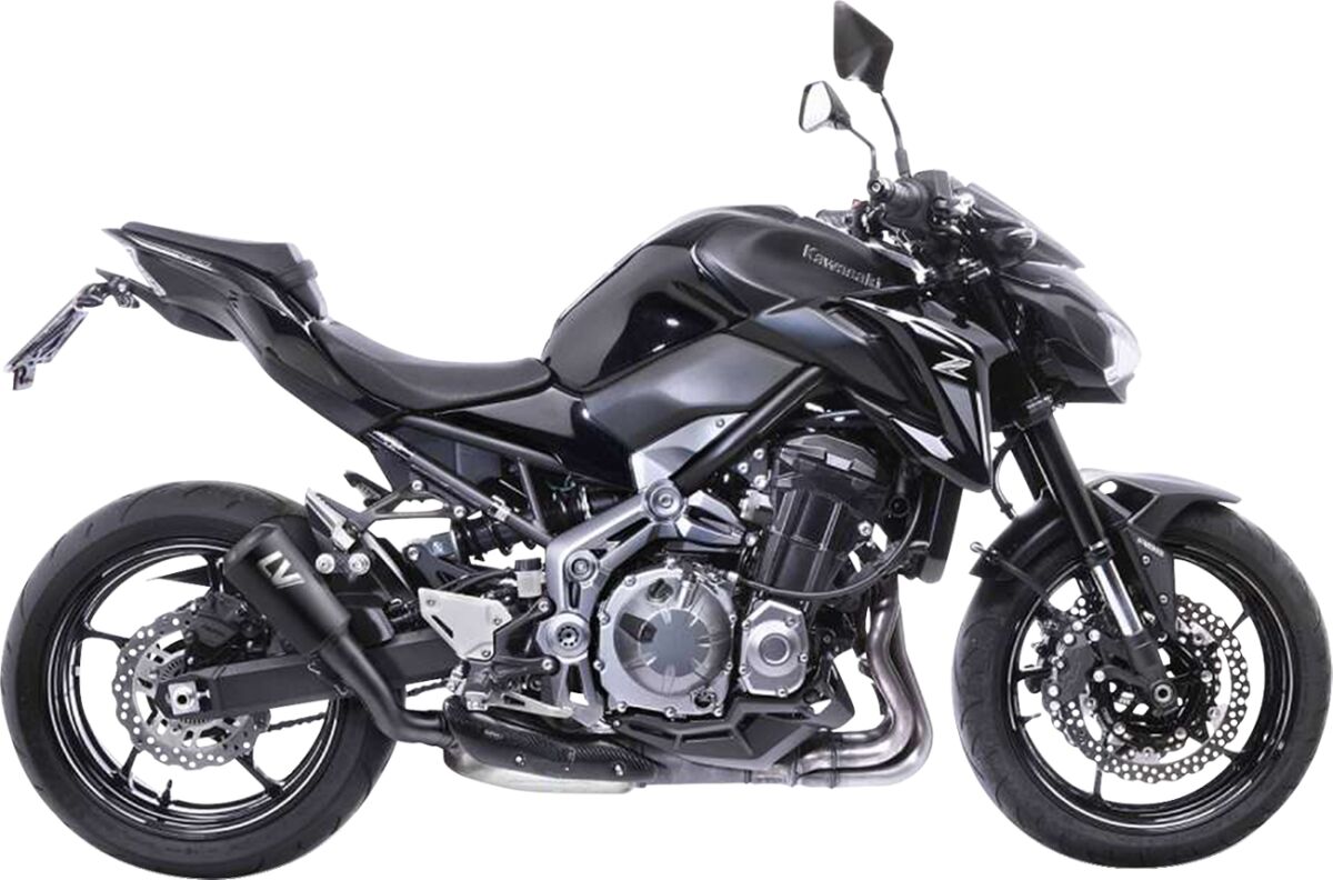 Kawasaki Z 900 17 - 19 Slip - on udstødning - LeoVince LV - 10 All Black - Pitboxen.dk