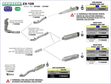 Kawasaki ZX-10R 2008-2010 Arrow udstødning. Slip-on udstødninger, komplette udstødninger, manifold/forrør. Find det hos Pitboxen.dk