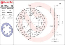 Ktm Sixdays 07 - 24 m.fl. bremseskive for, ORO fast - Brembo - Pitboxen.dk