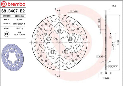Kymco PEOPLE 125 S 06 - 15 m.fl. bremseskive for, ORO fast - Brembo - Pitboxen.dk