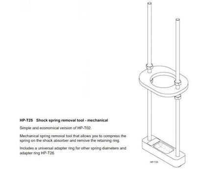 Hyperpro HP - T25 - Fjederpresse til af/på montering af fjeder på støddæmper - Pitboxen Performance