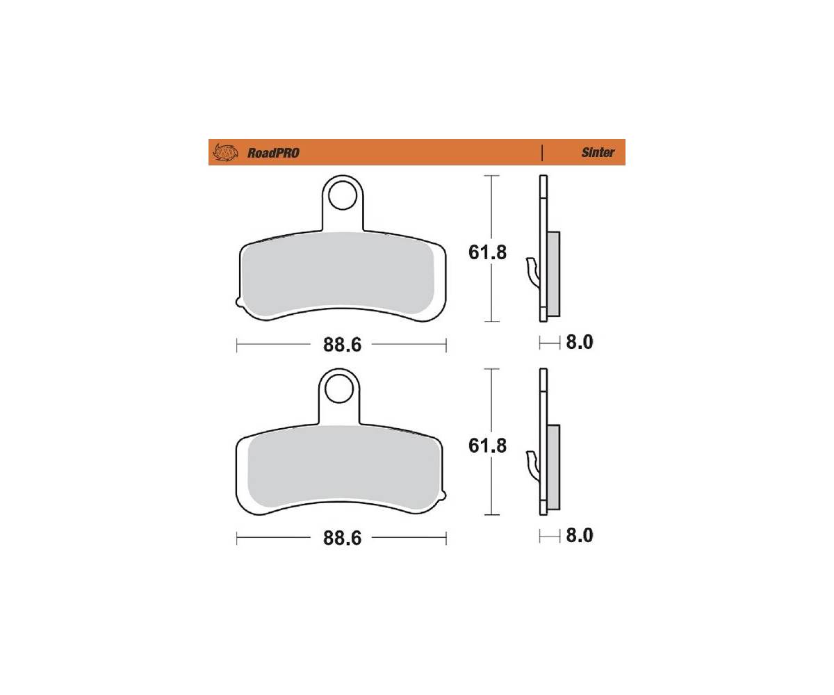 Bremseklodser til MC - Moto-Master Road Pro