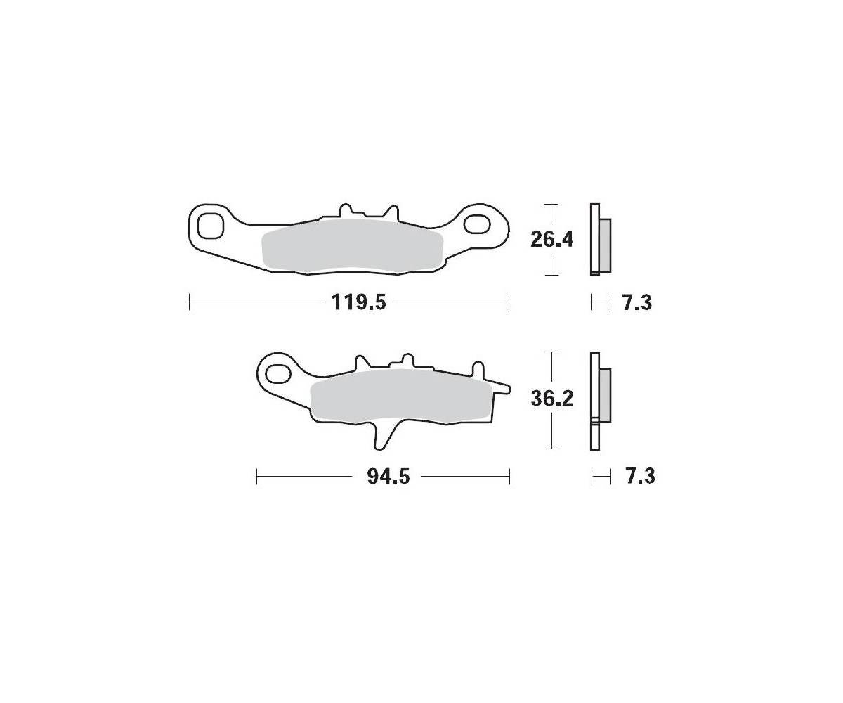 Motomaster sinter bremseklodser til Off Road - Racing GP