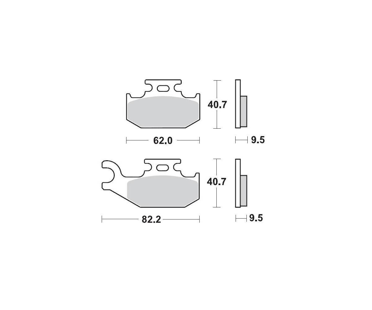 Motomaster bremseklodser til ATV - Sinter Pro Racing