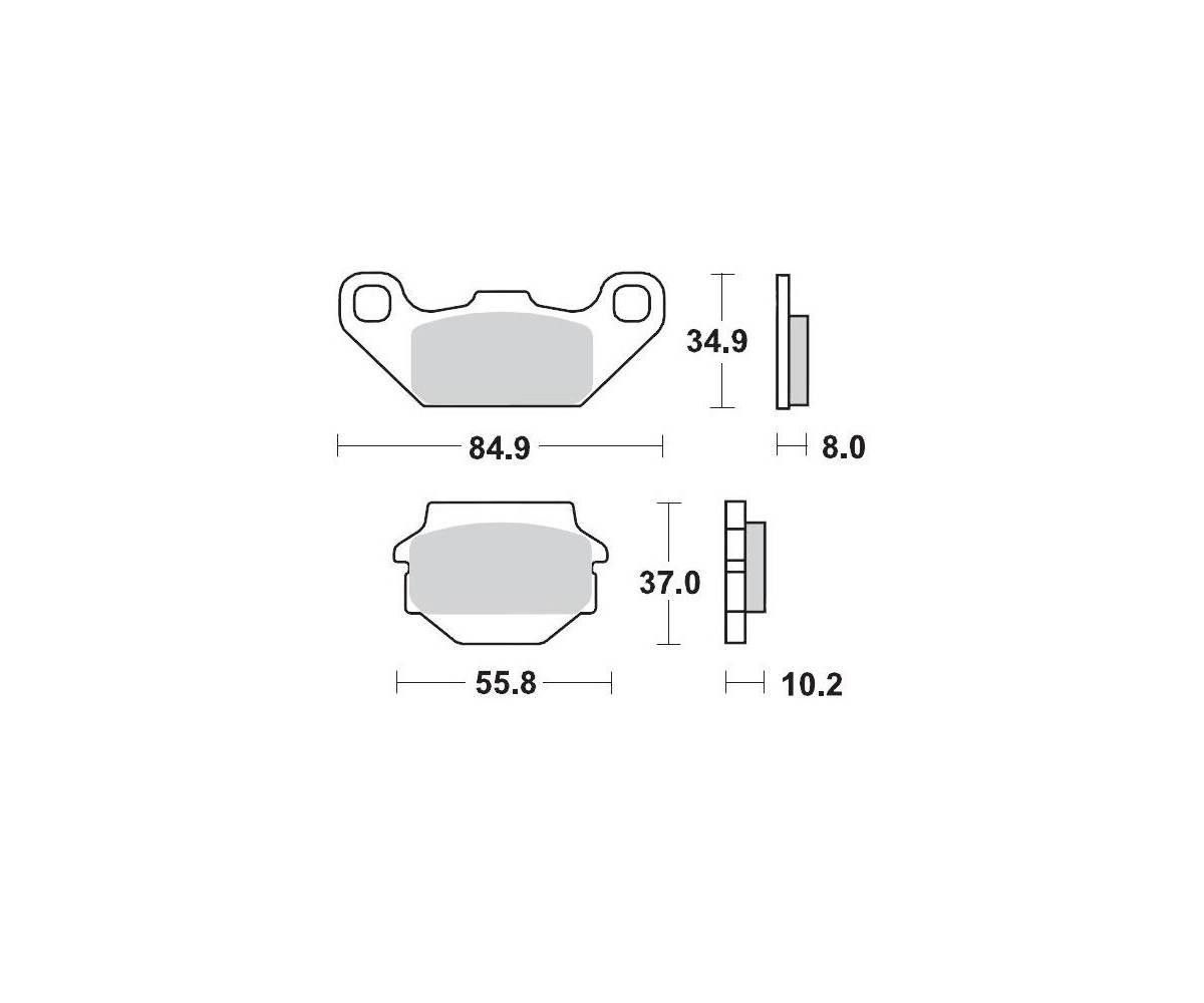Motomaster bremseklodser til ATV - Sinter Pro Racing