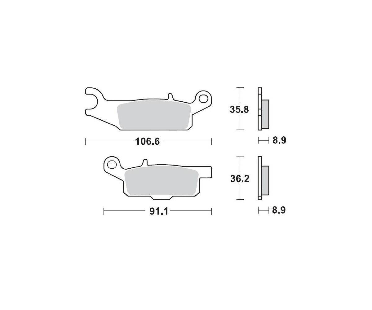 Motomaster bremseklodser til ATV - Sinter Pro Racing