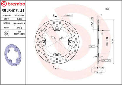 Mv Agusta F4 1000 R 07-13 m.fl. bremseskive bag, ORO fast - Brembo