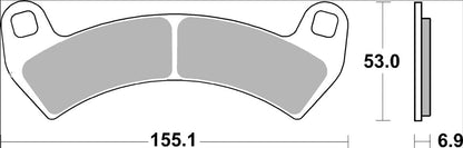 Polaris EPS 64 18 - 20 m.fl. bremseklodser, sinter SX Offroad - Brembo - Pitboxen.dk