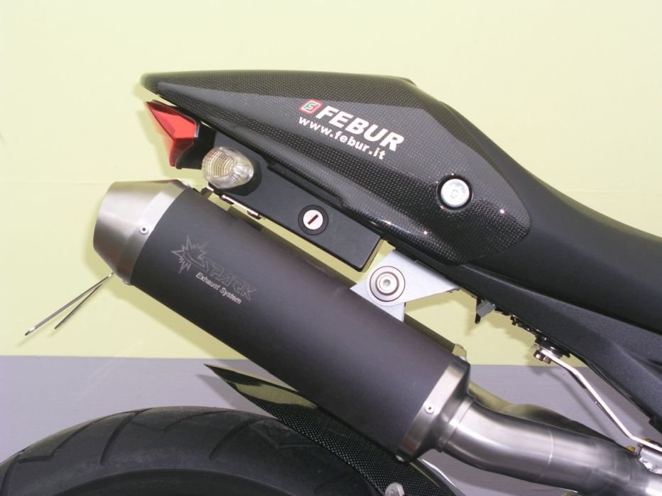 SPARK RUNDE LYDDÆMPERE DARK STYLE(RUSTFRI) HIGH - UP DUCATI MONSTER 696/796/1100 - Pitboxen.dk