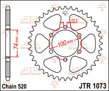 stål bagkædehjul 46T 520 - JTR1073.46 - JT Sprockets - Pitboxen.dk