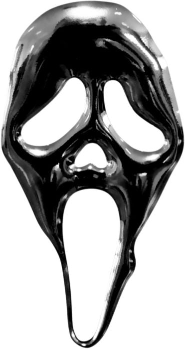 Tank pad / 3D label "Scream" - sort - Pitboxen.dk