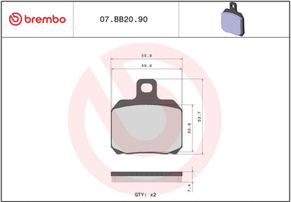 Triumph SPEED TRIPLE 1200 RS 21 - 23 m.fl. bremseklodser, sinter (OEM) - Brembo 07BB2090 - Pitboxen.dk