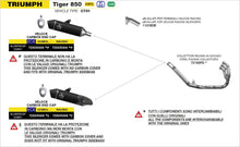 Triumph TIGER 850 2020-2024 Arrow udstødning. Slip-on udstødninger, komplette udstødninger, manifold/forrør. Find det hos Pitboxen.dk